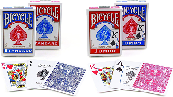 Standard and Jumbo Index Bicycle Cards