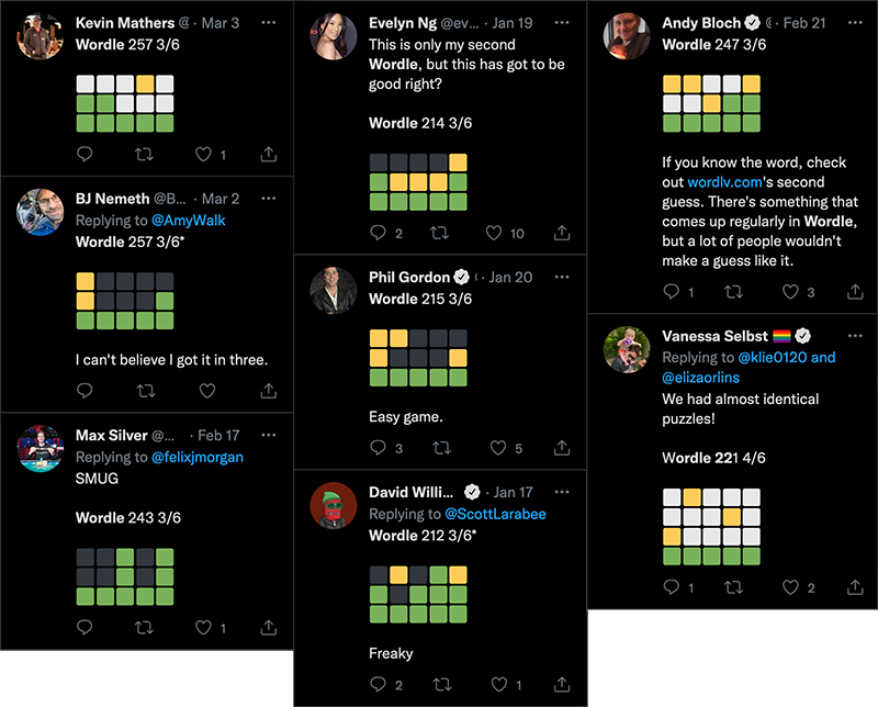 Poker Players Tweeting about Wordle