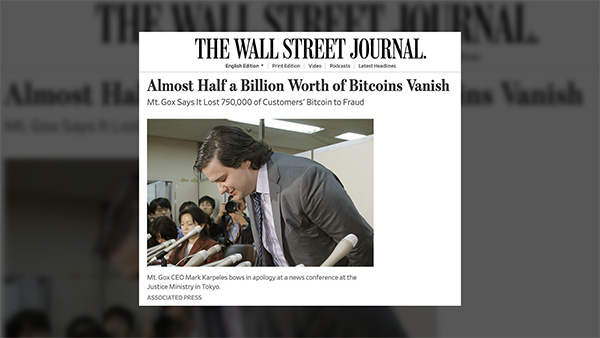 70,000 BTC was stolen from MtGox in 2014